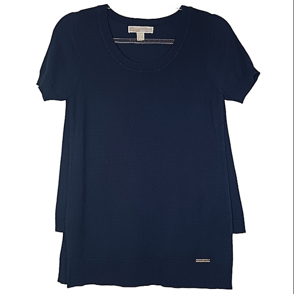 Michael Michael Kors Navy Sweater Short Sleeve Crew Neck size S - Picture 4 of 11